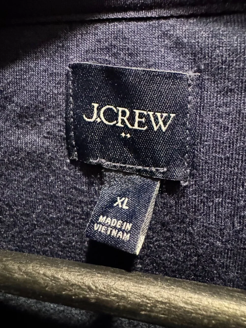 J.Crew Men’s Navy Quarter Zip Pullover Sweater XL